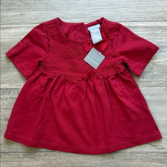 NWT Tahari Baby Kids Red Dress 24 Months - Picture 1 of 5